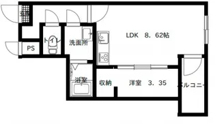フリートフォルヴィラ古江新町A【1階】の間取り