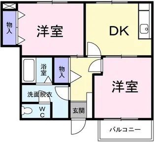 サニーコートパルC【1階】の間取り