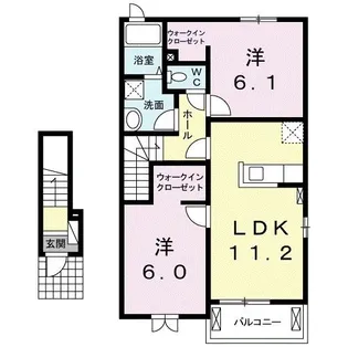 フローリッシュ・I【2階】の間取り