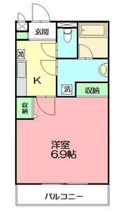 アムール KURITA【1階】の間取り