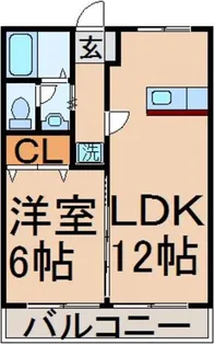 ハイネス二宮【1階】の間取り