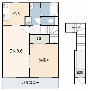 L’ange vert【2階】の間取り