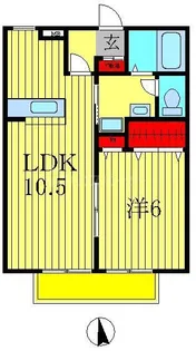 コアロードII【1階】の間取り