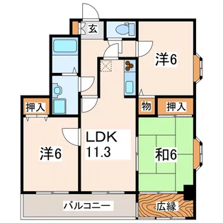 ムライチマンション味噌天神【5階】の間取り