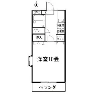 デルグロース高徳【2階】の間取り