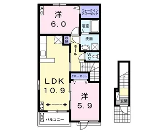 サバービアン【2階】の間取り