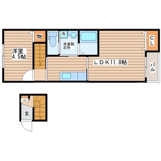 ペシュールB【2階】の間取り