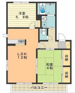 シェモワA【2階】の間取り