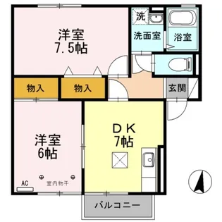 トミユウ・ボラタ A/B【1階】の間取り