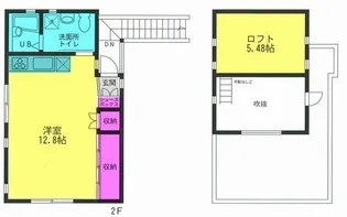 ハレラキモク【2階】の間取り