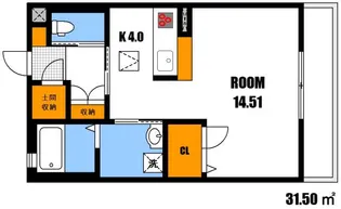 メロディ参番館【1階】の間取り