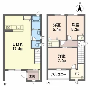 エターナルコート A棟【1階】の間取り