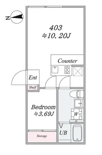 the trias345【4階】の間取り
