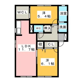 ステラメゾン B棟【2階】の間取り