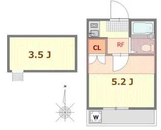 アイルイン上北沢【1階】の間取り