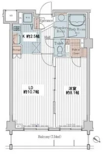 カスタリア三宿【3階】の間取り