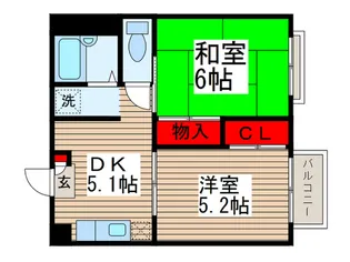エステ-ト新松戸【2階】の間取り