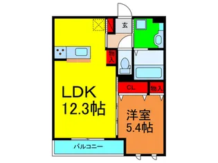 ドミ-ル枚方公園【3階】の間取り