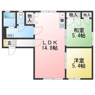 長良シュロスB【1階】の間取り