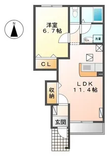 M・City弐番館【1階】の間取り