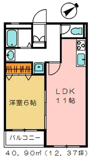 カトルパルテール初台【3階】の間取り