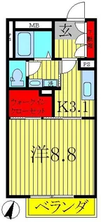 ワン・ボナール【1階】の間取り