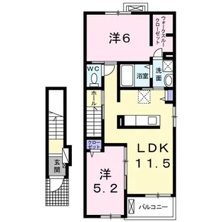 フィデール B棟【2階】の間取り