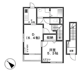アリエッタコートA【2階】の間取り