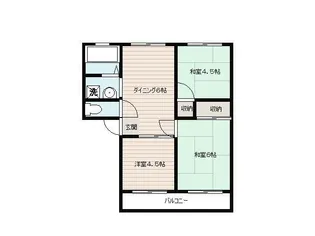 サンシティ草田【1階】の間取り