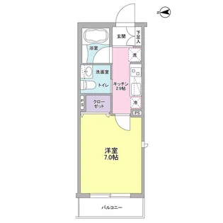 バンデューセン【2階】の間取り