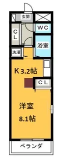 ラナ清水野【2階】の間取り