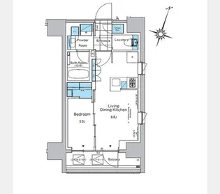 ルフォンプログレ神田プレミア【2階】の間取り