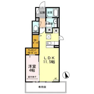 ハピネス和田【1階】の間取り