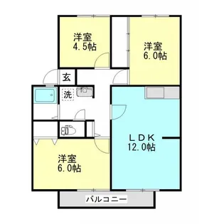 サンビレッジ西大寺 E【2階】の間取り
