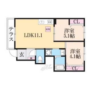 ラ・ルーチェ【1階】の間取り