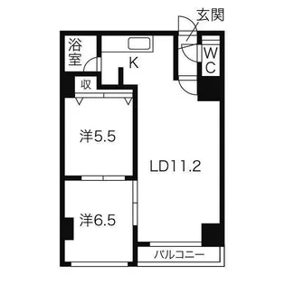 パークヒルズ菊水【2階】の間取り