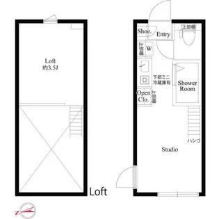 ハーモニーテラス早宮II【2階】の間取り