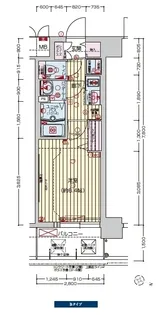 プレサンス塚本ミッドマーク【6階】の間取り