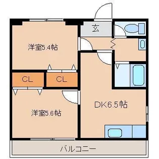 ハイグランディ知井宮 C【1階】の間取り