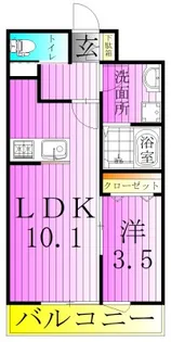 リーブルファイン谷在家【2階】の間取り