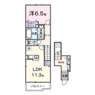 ア コート デ パルク【2階】の間取り