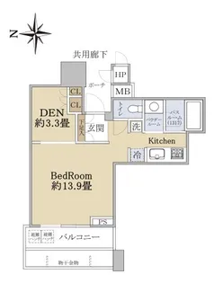 シティタワー大阪天満【7階】の間取り