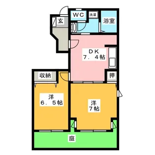 グリーンパーク野田【1階】の間取り
