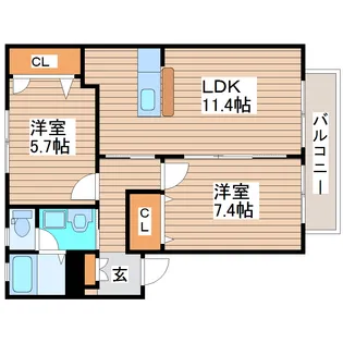 GIARDINO・A【1階】の間取り