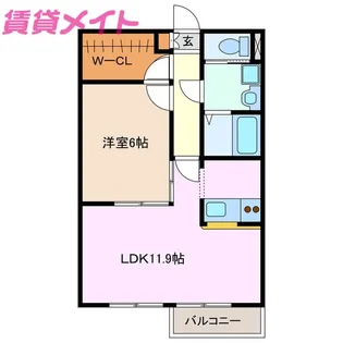 ラ・テラ滝川【2階】の間取り