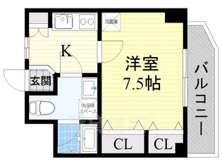 シャインビュー豊中【5階】の間取り