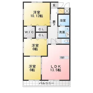 メゾン・ド・パルクヴェール【1階】の間取り