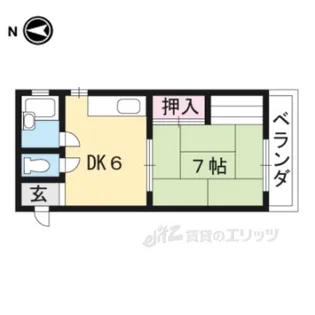 メゾンベルジュール【4階】の間取り