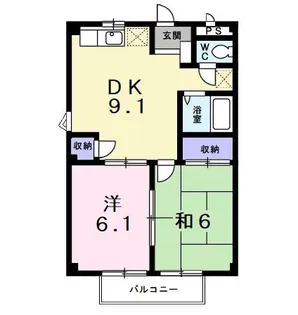 シティハイツ土橋II【2階】の間取り