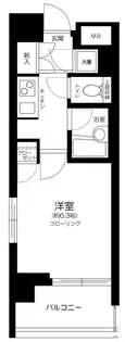 パレステュディオ芝浦シティ【6階】の間取り
